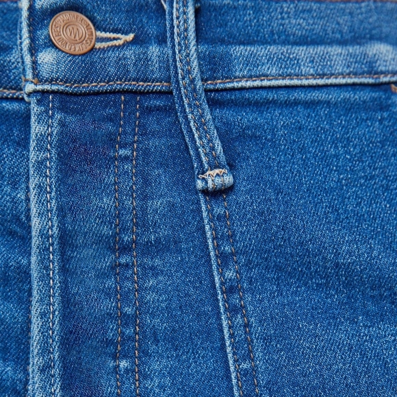 MOTHER Blue Flare Wide Leg Jeans Nip It In The Bud - Picture 5 of 11